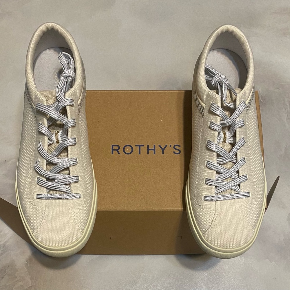 Rothy's The Lace Up Sneakers Diamond Twill Wm’s.